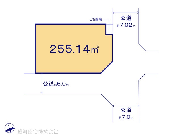 G00371408 千葉県富里市御料 土地 1980万円【区画図】