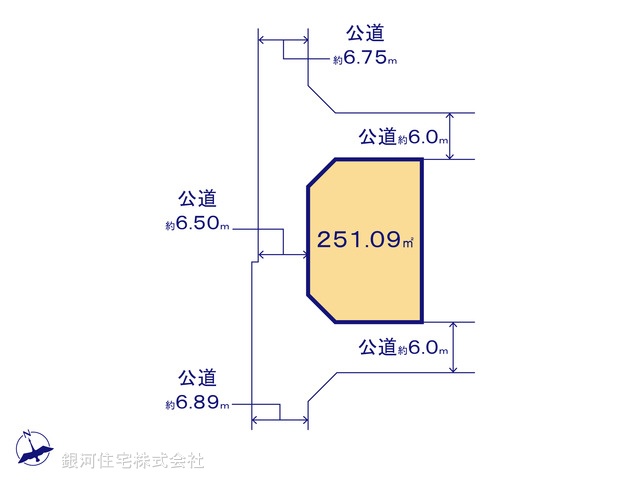 G00371416 千葉県富里市御料 土地 2180万円【区画図】