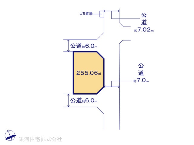 G00371426 千葉県富里市御料 土地 2180万円【区画図】