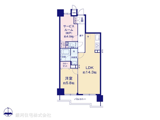 G00371444 東京都足立区中央本町３丁目 中古マンション 3099万円【間取図】