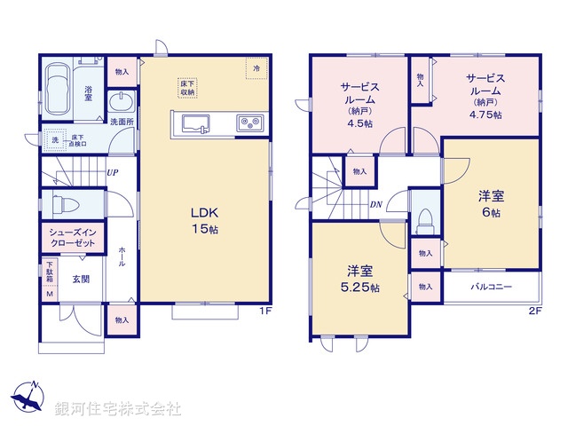 G00371478 千葉県市川市菅野４丁目 新築一戸建て 5790万円【間取図】