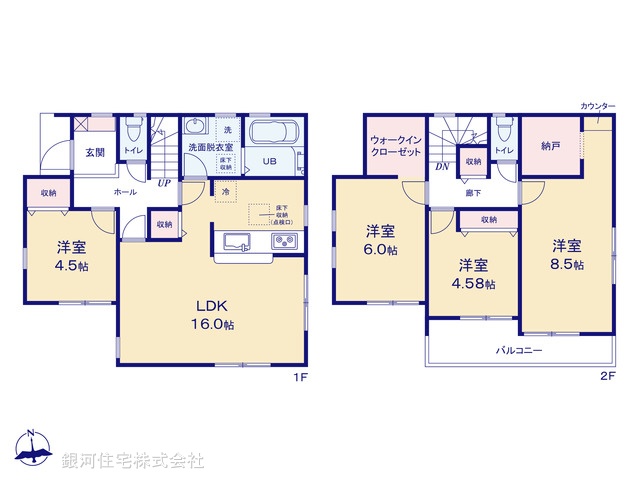 G00371483 埼玉県川越市四都野台 新築一戸建て 3280万円【間取図】