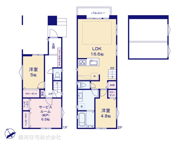 G00371788 東京都品川区大井６丁目 新築一戸建て 9280万円【間取図】