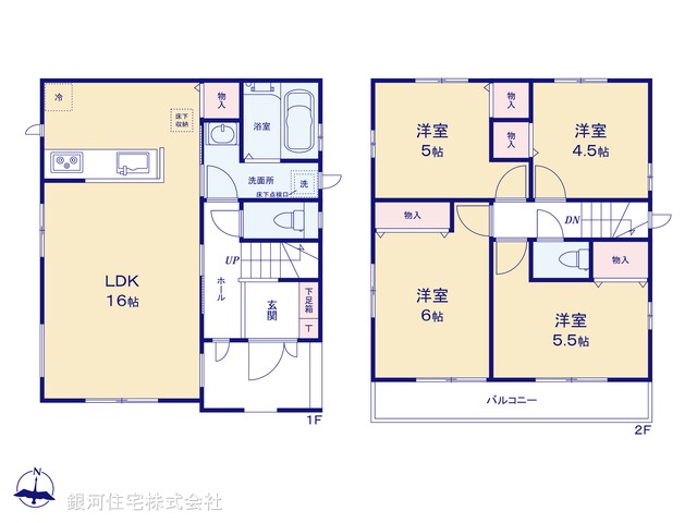 G00371834 東京都葛飾区西水元５丁目 新築一戸建て 3790万円【間取図】