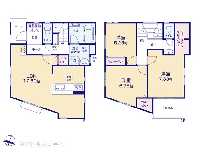 G00371893 東京都大田区西嶺町 新築一戸建て 1億480万円【間取図】