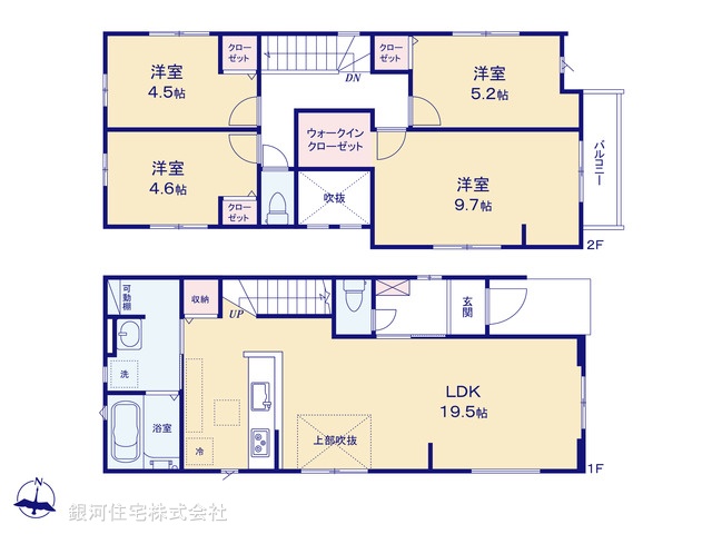 G00372093 埼玉県白岡市白岡 新築一戸建て 3658万円【間取図】