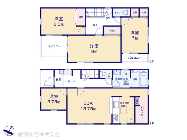 G00372343 東京都西多摩郡瑞穂町箱根ヶ崎西松原 新築一戸建て 3280万円【間取図】