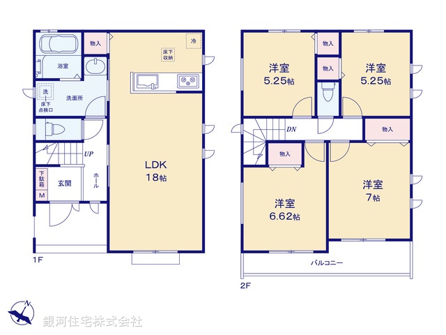 G00372470 埼玉県八潮市緑町１丁目 新築一戸建て 4190万円【間取図】