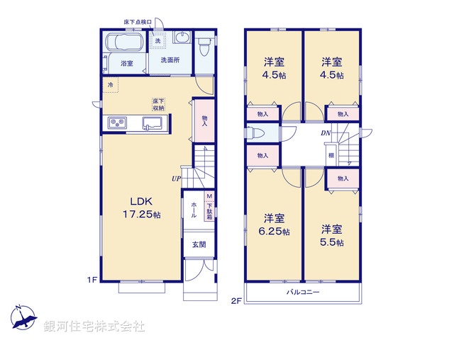 G00372507 東京都葛飾区西水元３丁目 新築一戸建て 3990万円【間取図】