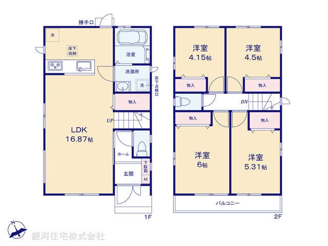 G00372509 東京都葛飾区西水元３丁目 新築一戸建て 4290万円【間取図】