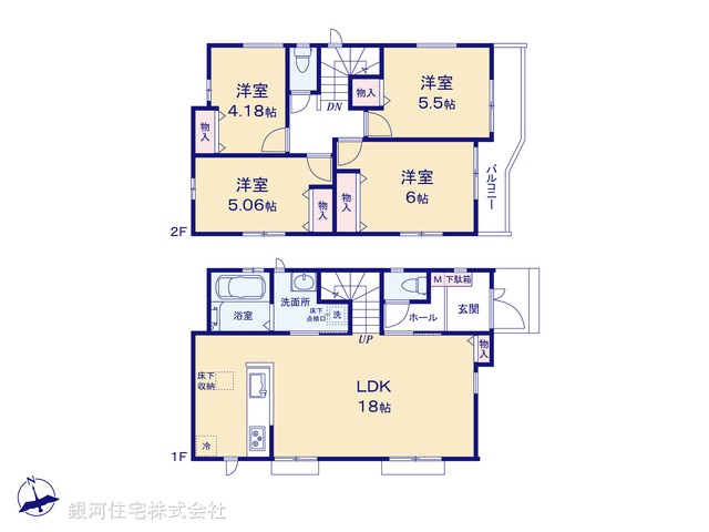 G00372541 埼玉県戸田市美女木２丁目 新築一戸建て 4590万円【間取図】