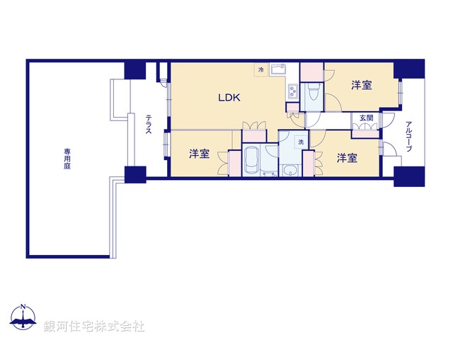 G00372673 東京都江東区新砂３丁目 中古マンション 7400万円【間取図】