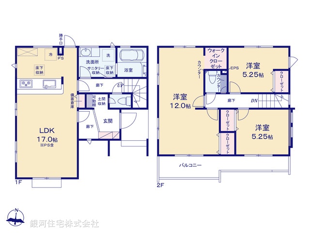 G00372755 埼玉県上尾市大字瓦葺 新築一戸建て 3798万円【間取図】