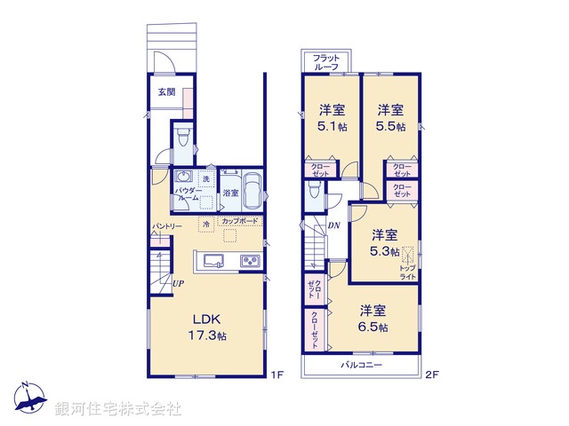 G00372822 神奈川県横浜市戸塚区戸塚町 新築一戸建て 4790万円【間取図】
