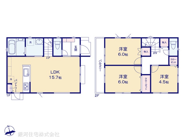 G00373034 東京都町田市本町田 新築一戸建て 4280万円【間取図】