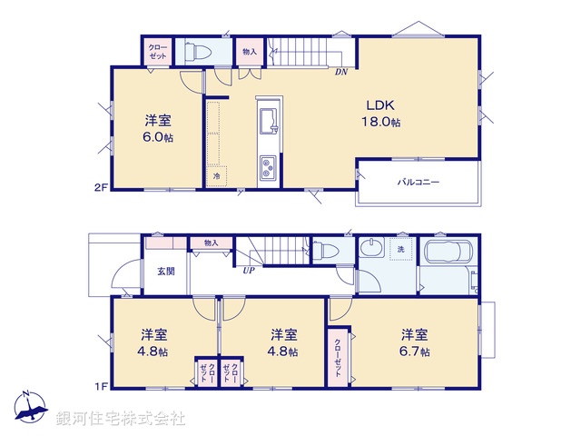 G00373035 東京都町田市本町田 新築一戸建て 4280万円【間取図】
