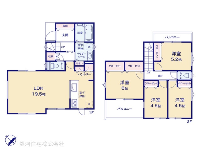 G00373341 神奈川県横須賀市長沢４丁目 新築一戸建て 4080万円【間取図】