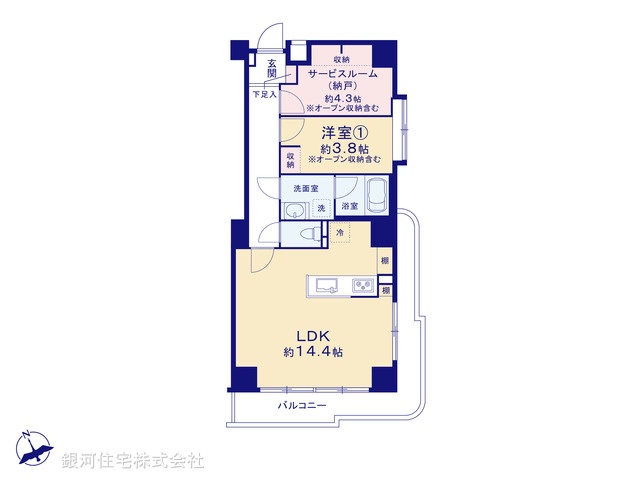 G00373405 東京都豊島区千早１丁目 中古マンション 5780万円【間取図】