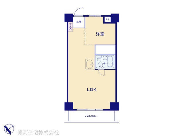 G00373465 東京都中央区新川１丁目 中古マンション 4199万円【間取図】