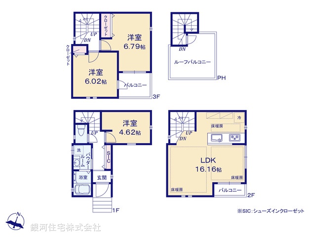 G00373660 埼玉県さいたま市中央区本町西２丁目 新築一戸建て 3280万円【間取図】