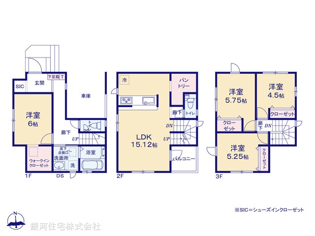 G00373708 東京都足立区保木間１丁目 新築一戸建て 5280万円【間取図】