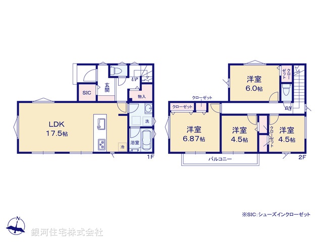 G00373772 神奈川県横浜市神奈川区菅田町 新築一戸建て 5490万円【間取図】