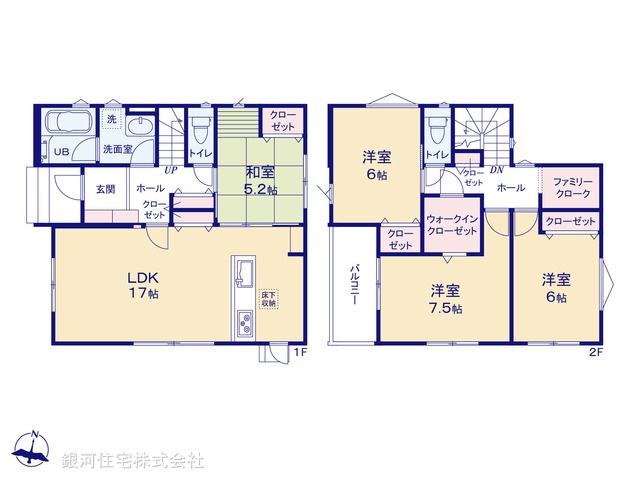 G00373790 千葉県市川市曽谷６丁目 新築一戸建て 4980万円【間取図】