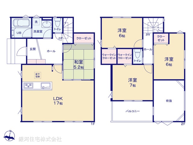 G00373791 千葉県市川市曽谷６丁目 新築一戸建て 5280万円【間取図】