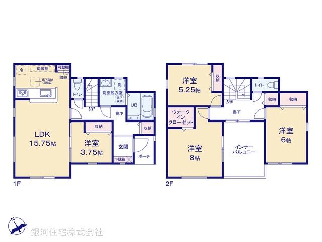 G00373820 埼玉県さいたま市岩槻区大字小溝 新築一戸建て 2680万円【間取図】