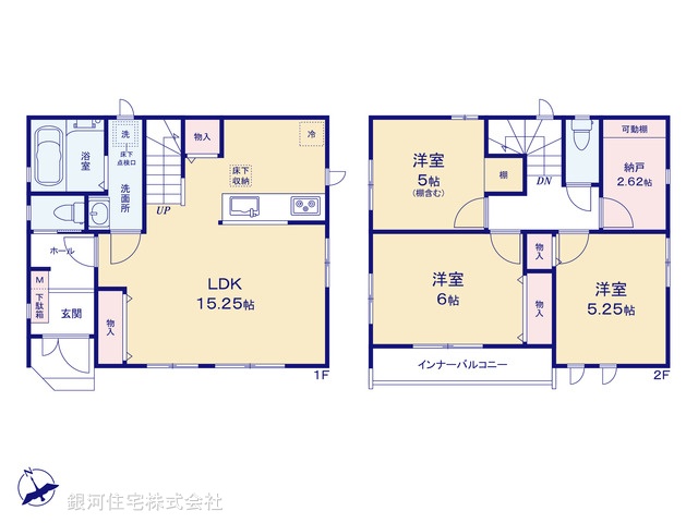 G00373836 千葉県市川市東大和田１丁目 新築一戸建て 6890万円【間取図】