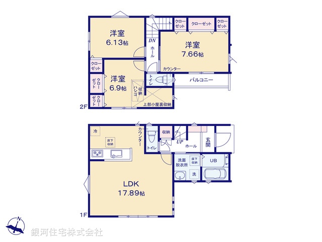 G00373848 千葉県船橋市西習志野２丁目 新築一戸建て 4380万円【間取図】
