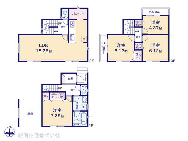 G00373865 東京都練馬区石神井台６丁目 新築一戸建て 6180万円【間取図】