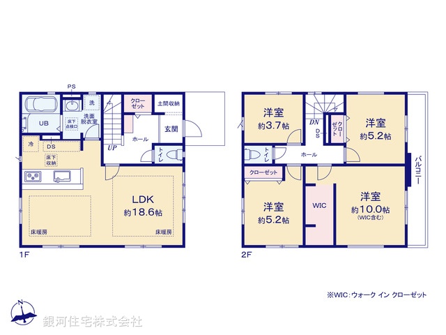 G00373872 東京都府中市分梅町３丁目 新築一戸建て 6990万円【間取図】