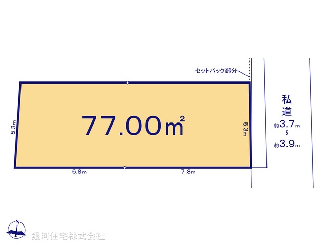 G00373874 東京都練馬区小竹町２丁目 土地 6980万円【区画図】