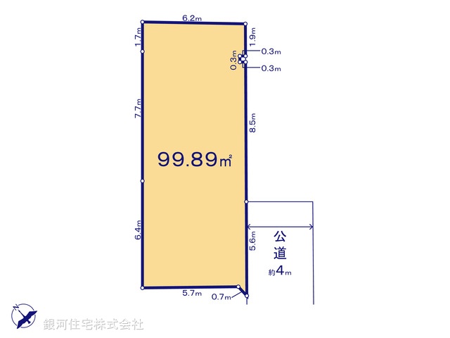 G00373876 埼玉県さいたま市北区本郷町 土地 2700万円【区画図】