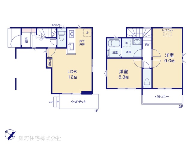 G00373879 埼玉県川口市南鳩ヶ谷１丁目 新築一戸建て 3680万円【間取図】