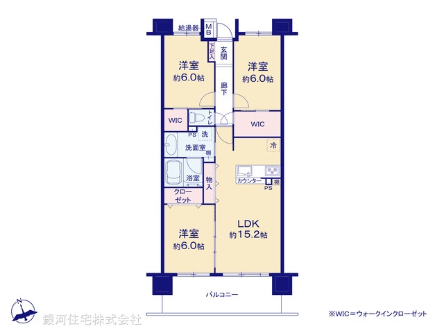 G00373887 埼玉県戸田市中町２丁目 中古マンション 4899万円【間取図】