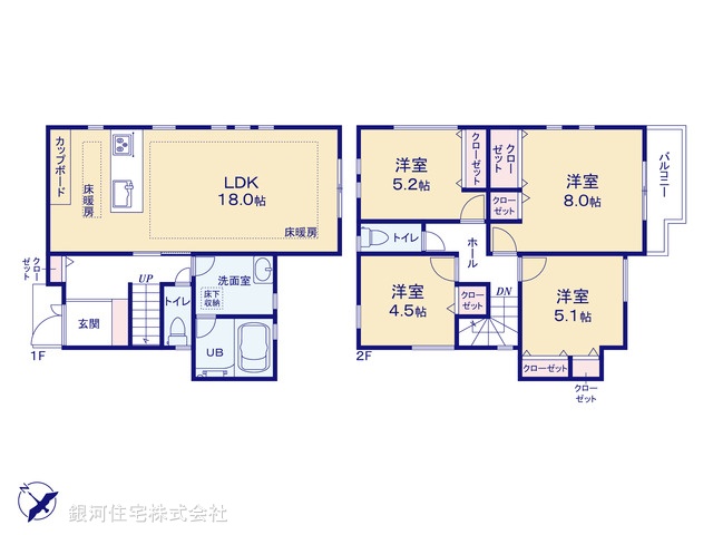 G00373906 神奈川県横浜市鶴見区北寺尾６丁目 新築一戸建て 5980万円【間取図】