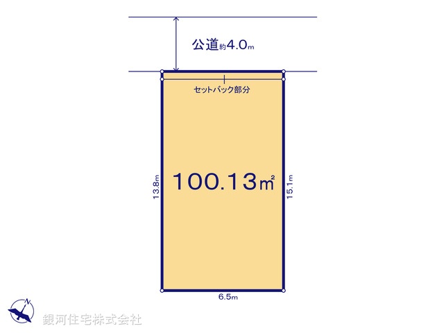 G00373928 神奈川県横浜市鶴見区上末吉５丁目 土地 4650万円【区画図】