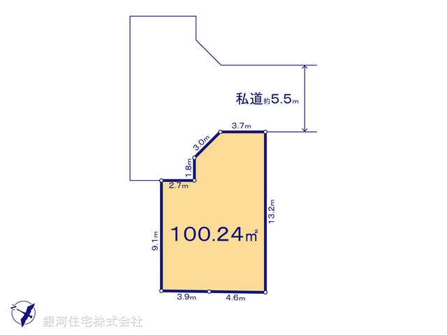 G00373935 神奈川県横浜市戸塚区原宿４丁目 土地 2610万円【区画図】