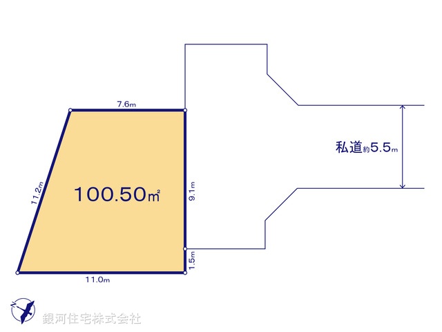 G00373937 神奈川県横浜市戸塚区原宿４丁目 土地 2630万円【区画図】