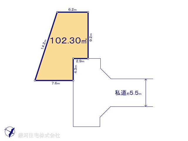 G00373938 神奈川県横浜市戸塚区原宿４丁目 土地 2370万円【区画図】