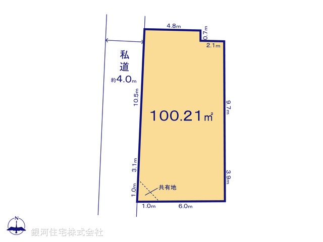 G00373947 東京都三鷹市牟礼５丁目 土地 7090万円【区画図】