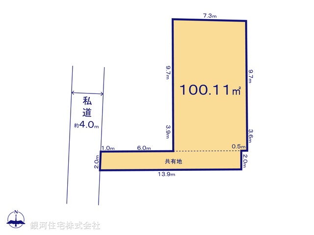 G00373948 東京都三鷹市牟礼５丁目 土地 6990万円【区画図】
