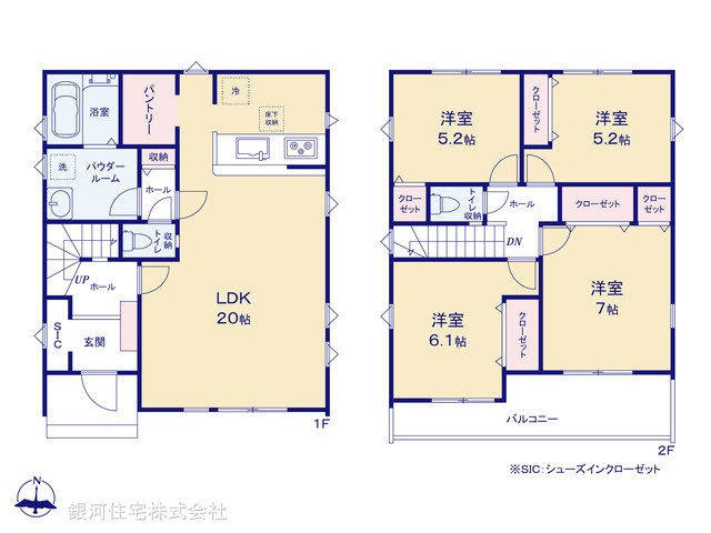 G00373955 神奈川県横浜市金沢区富岡西１丁目 新築一戸建て 5299万円【間取図】