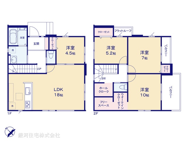 G00373968 東京都東村山市青葉町３丁目 新築一戸建て 5398万円【間取図】