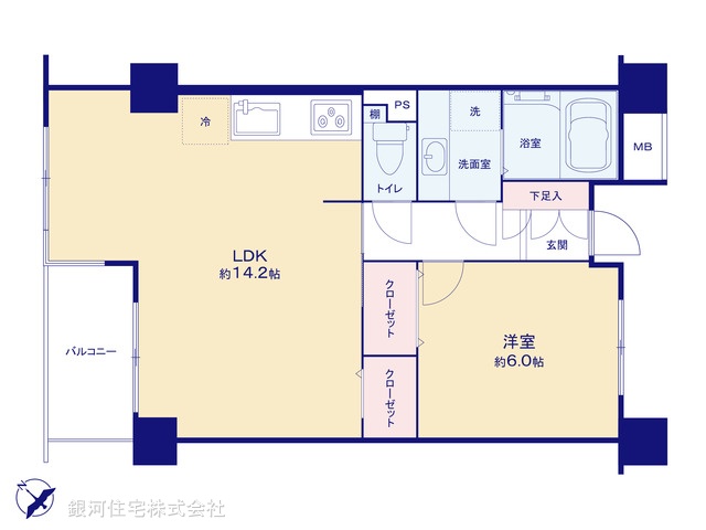 G00373980 東京都台東区浅草６丁目 中古マンション 4580万円【間取図】