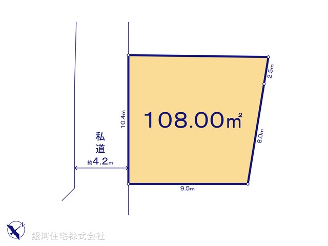 G00373986 神奈川県茅ヶ崎市今宿 土地 2540万円【区画図】