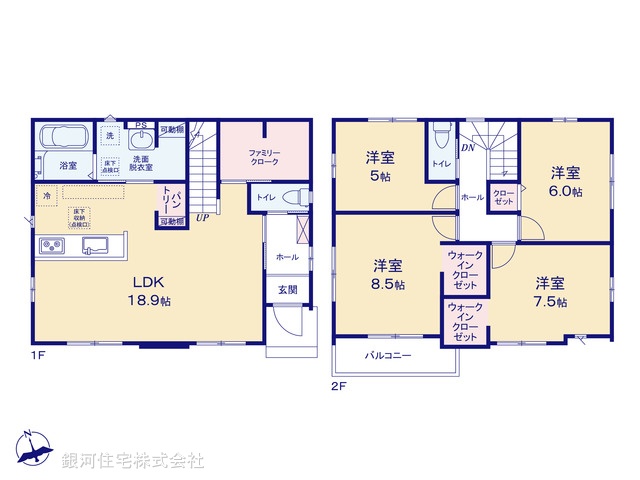 G00373988 千葉県柏市大室 新築一戸建て 5398万円【間取図】