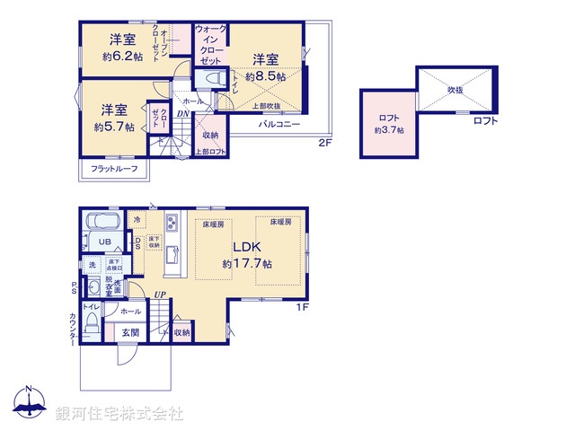 G00374000 東京都小金井市桜町１丁目 新築一戸建て 6999万円【間取図】